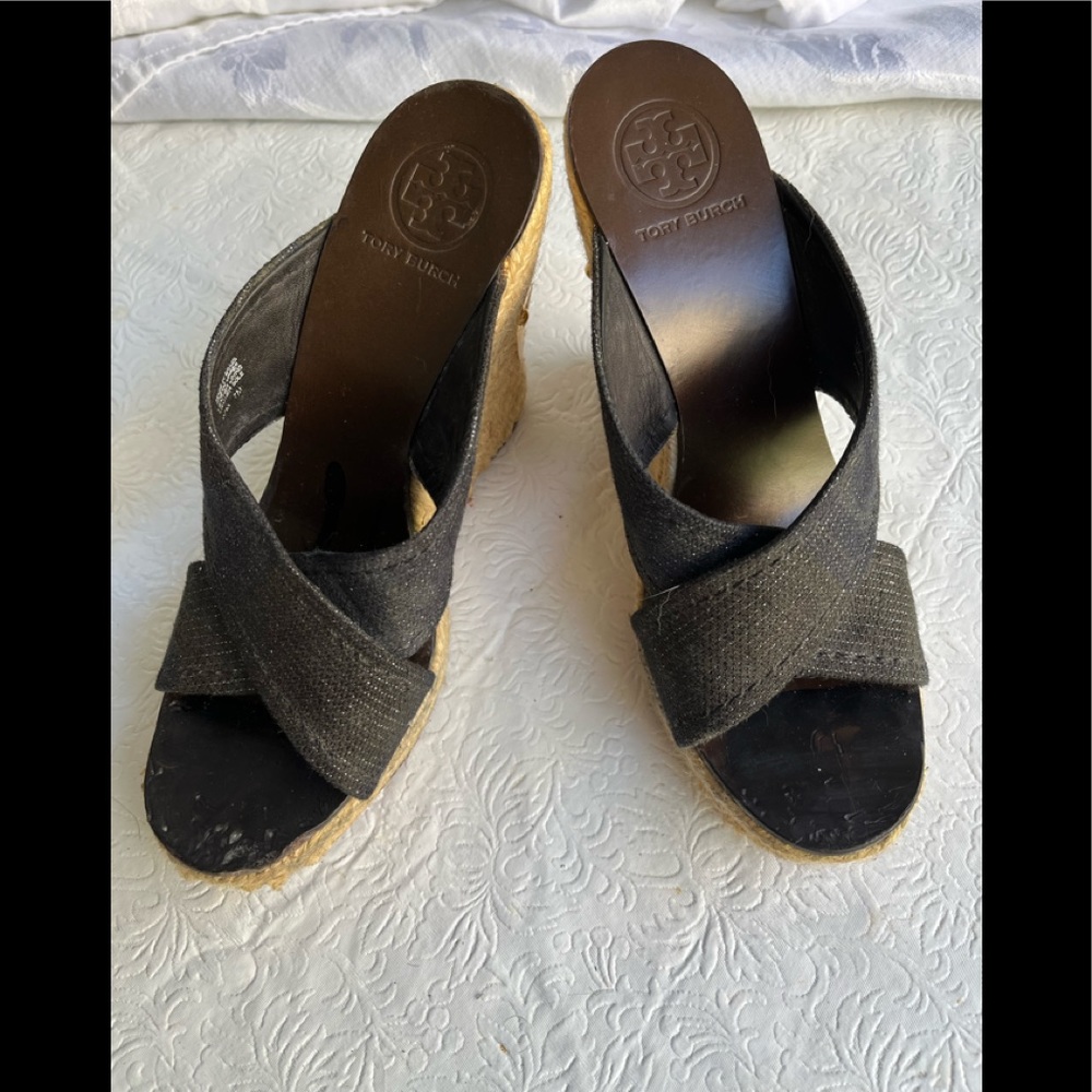 Tory Burch Espadrille slip-on Wedge heeled sandals size 7